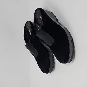Donald J Pliner Rasha Suede Leather Platform Mules Black Size 7.5